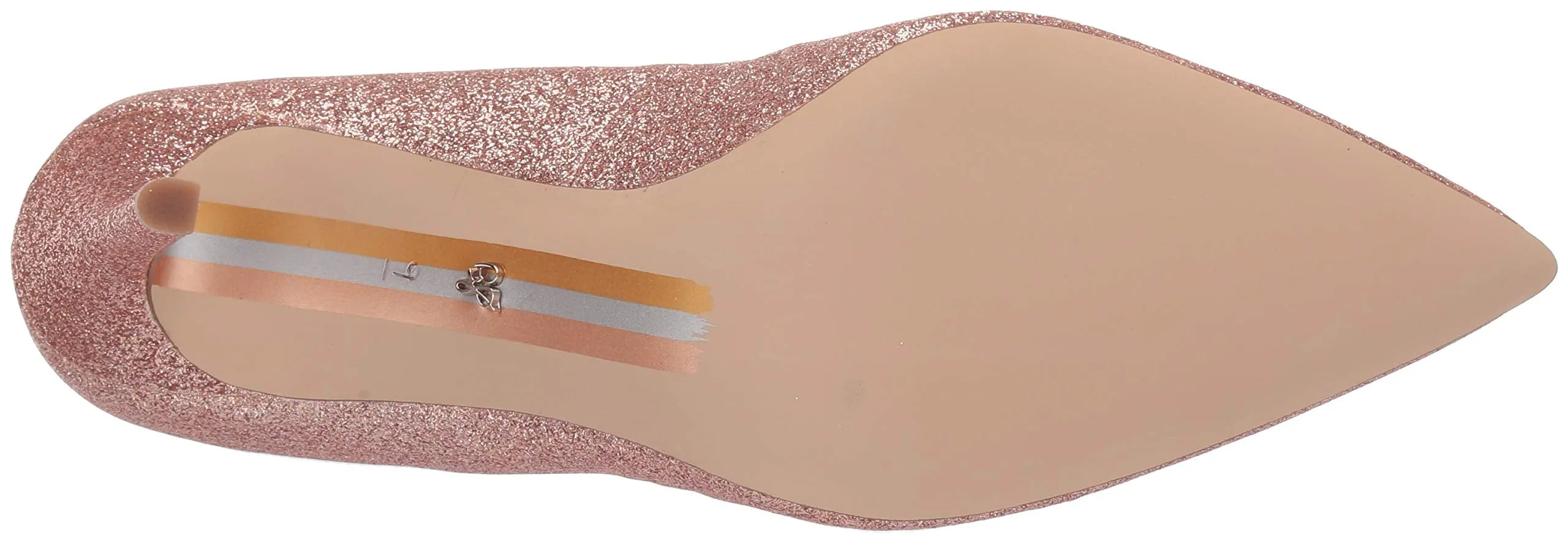 Sam Edelman Women's Hazel Dress Pump Gold Glitter Pointed Toe Stiletto (7.5, Rose Gold Mini Glitter)