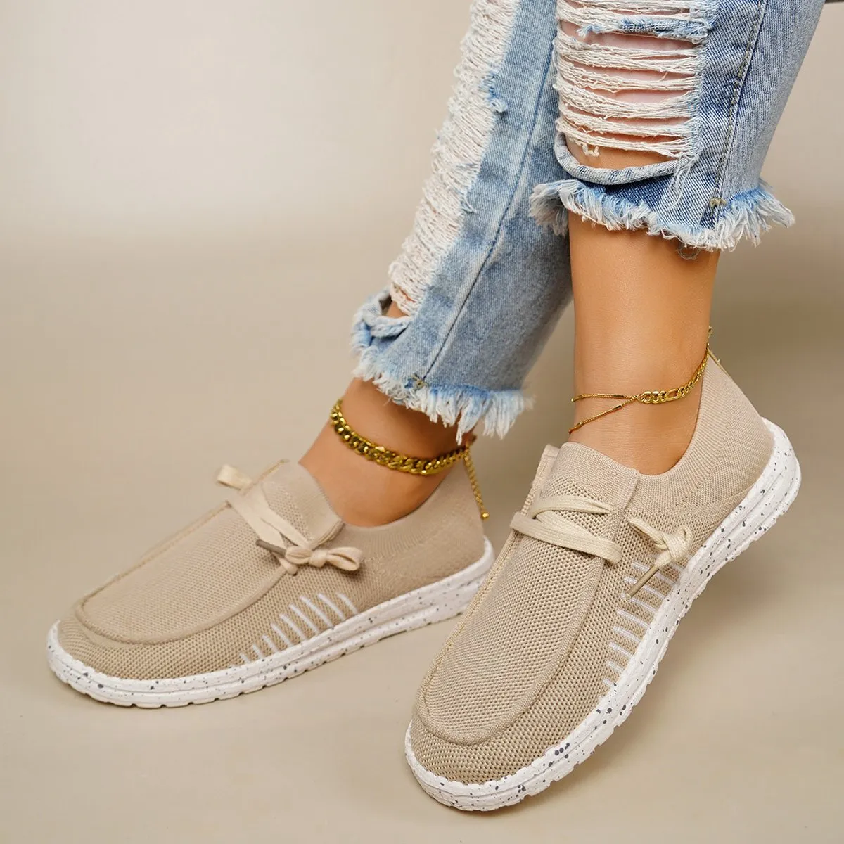 Sohiwoo  sneaker Lightweight Slip on Walking Shoes Flat Mesh Knit Sneakers