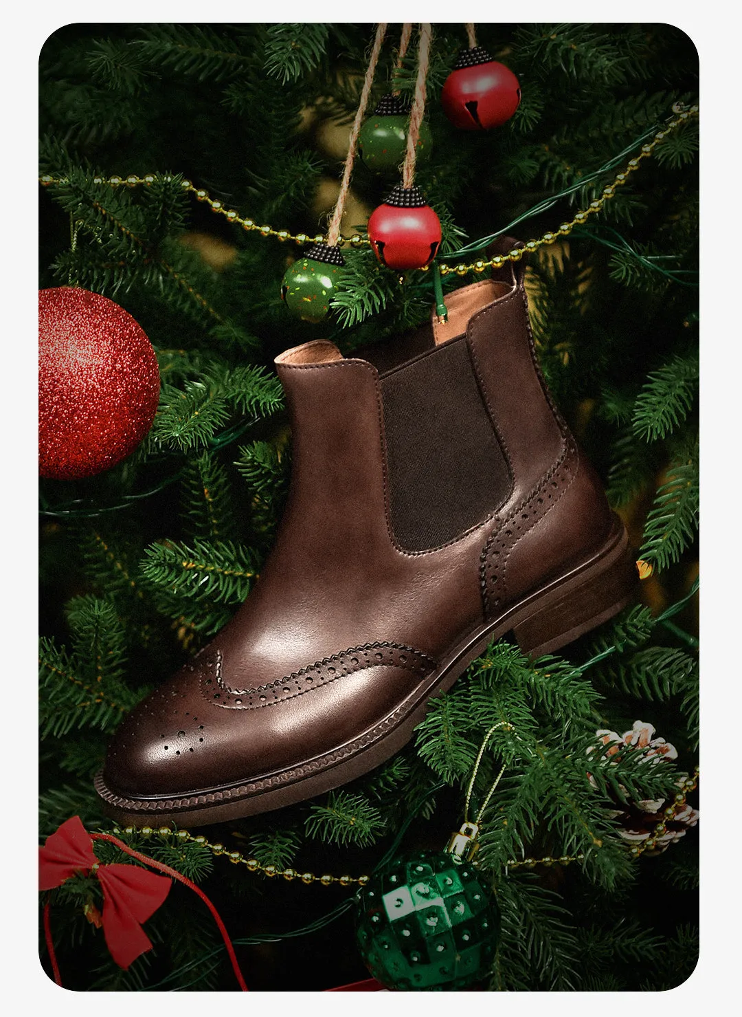 Vintage Brogue Style Chelsea Oxford Boots for Women